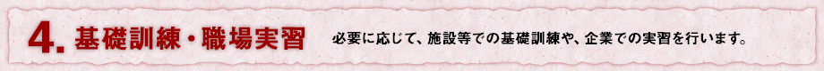 4.基礎訓練・職場実習